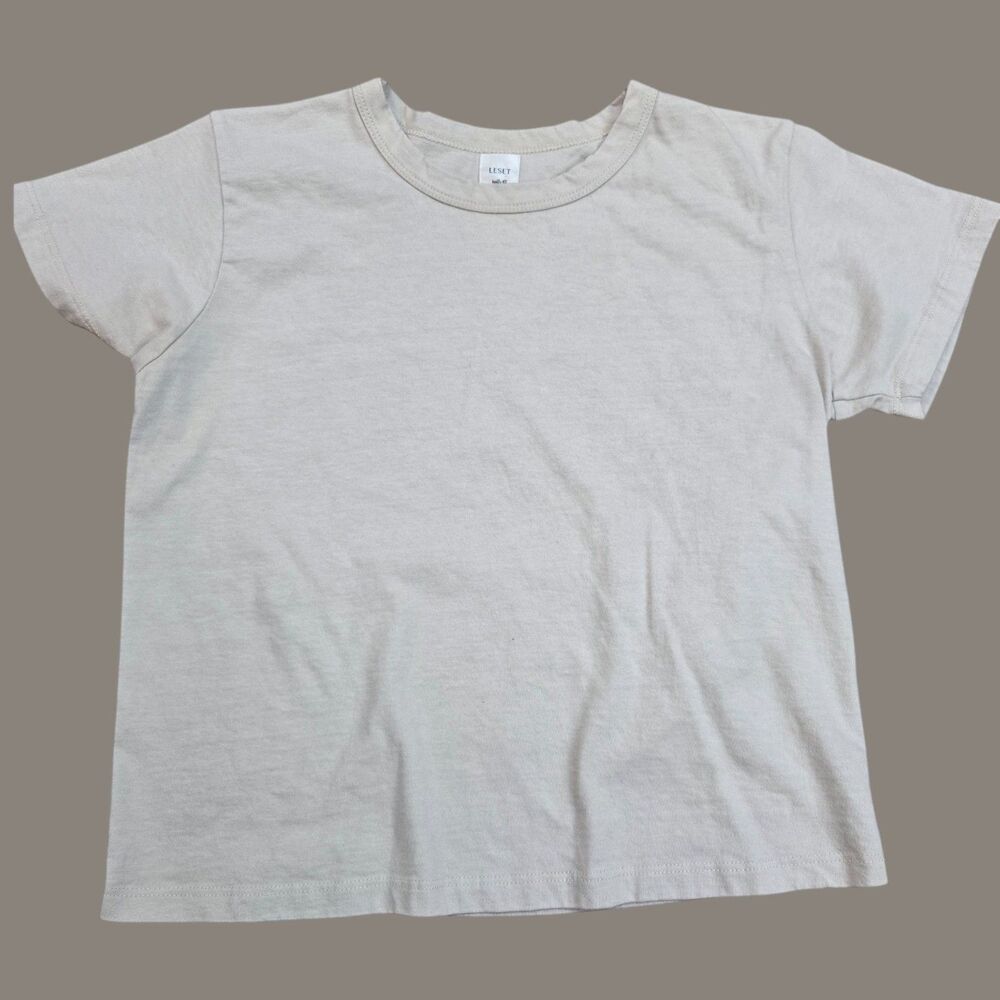 LESET Cream Short Sleeve Tee